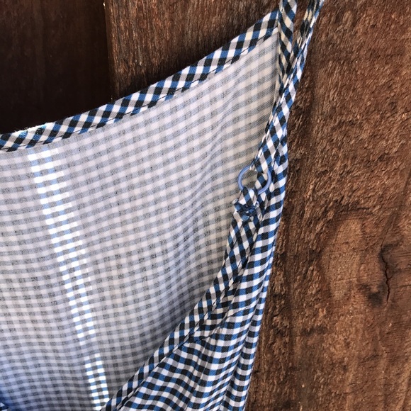 American Apparel Blue Plaid Romper Sz S - Picture 8 of 8